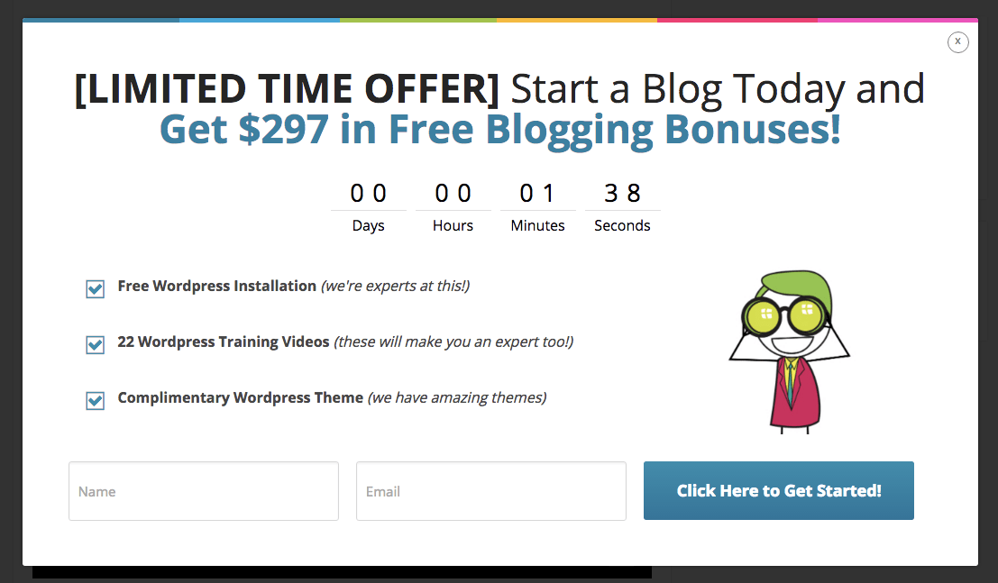 Limited time offer using countdown