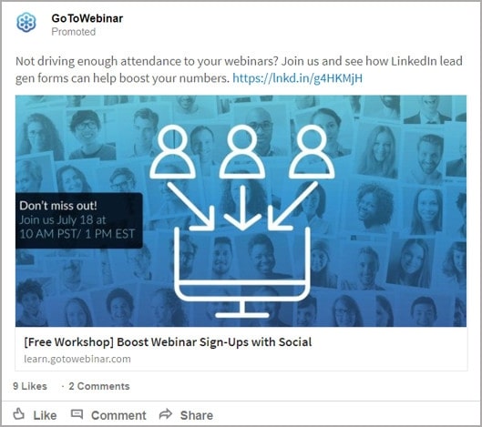 webinar promotion social media