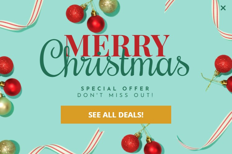 Christmas sales popup