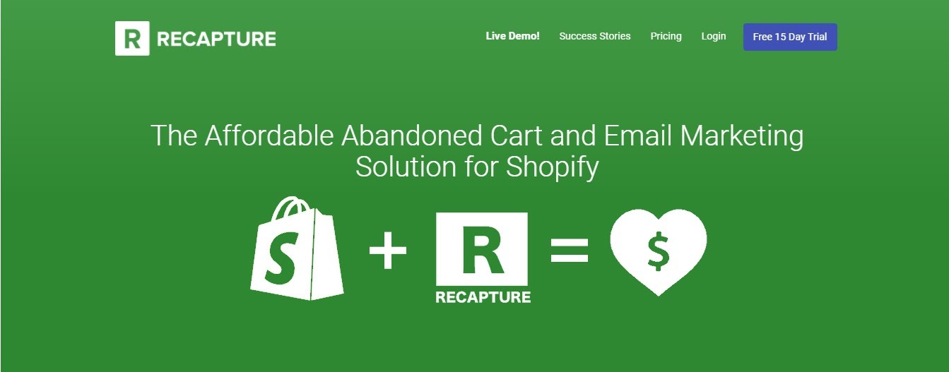 Recapture cart abandonment solution