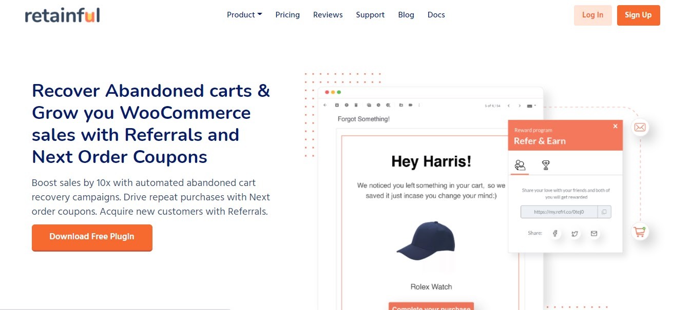 Retainful cart abandonment solution