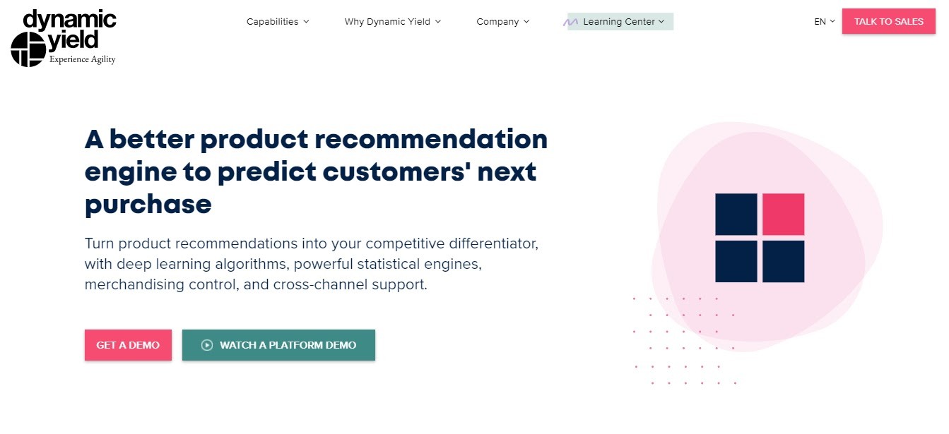 Dynamic Yield Product Recommendation Tool