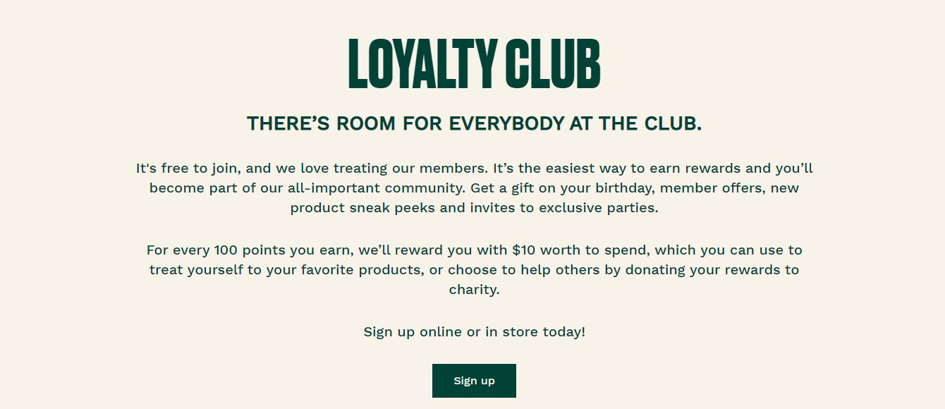 Customer loyalty program