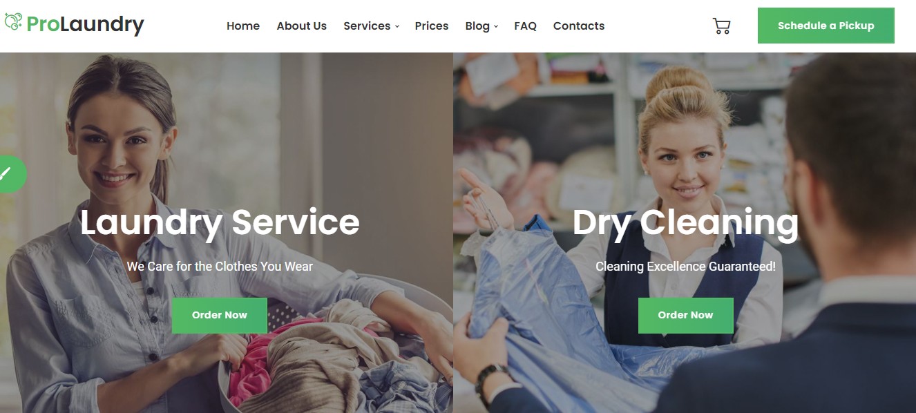 Laundry theme for WordPress