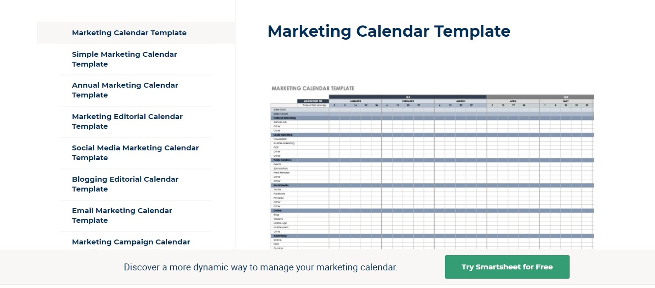 Marketing template