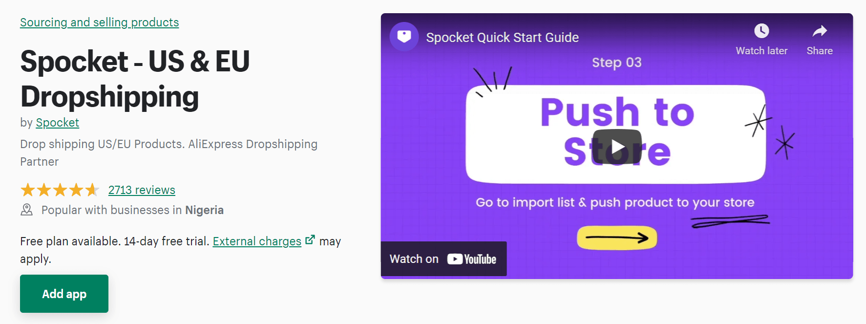 Spocket Dropshipping App