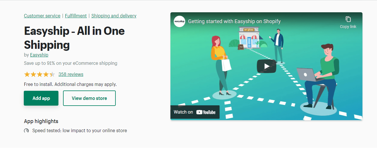 Easyship shipping apps Shopify