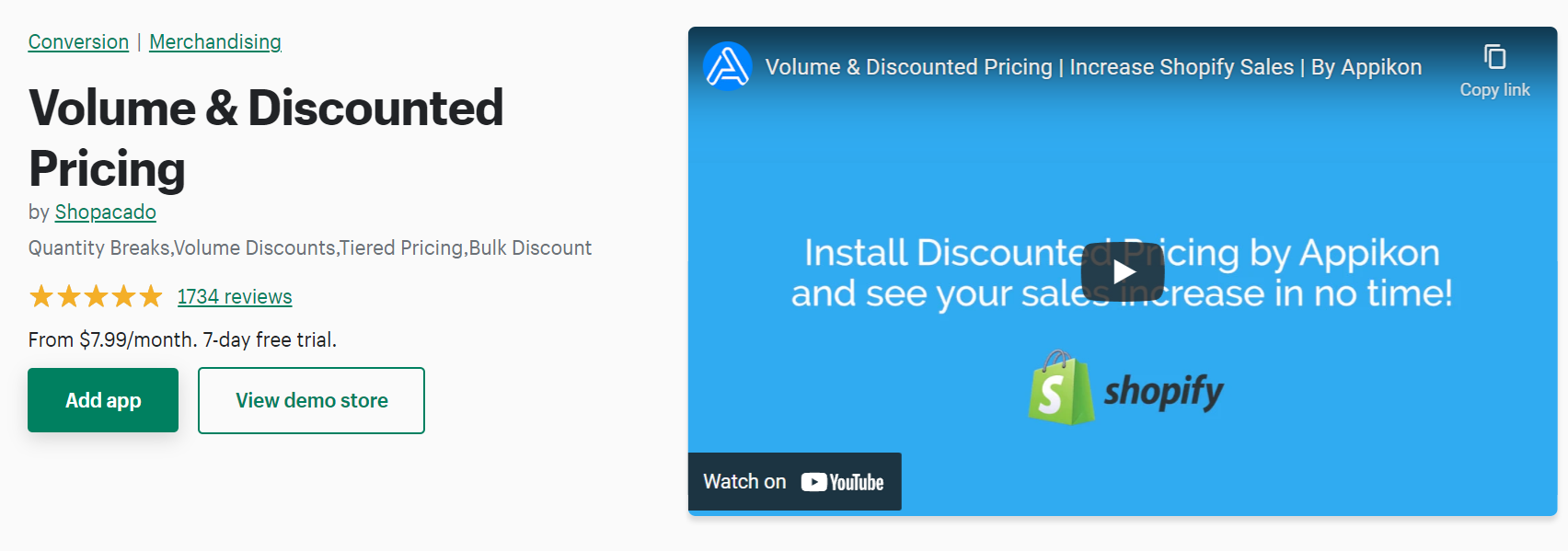 Volume & Discounted Pricing App