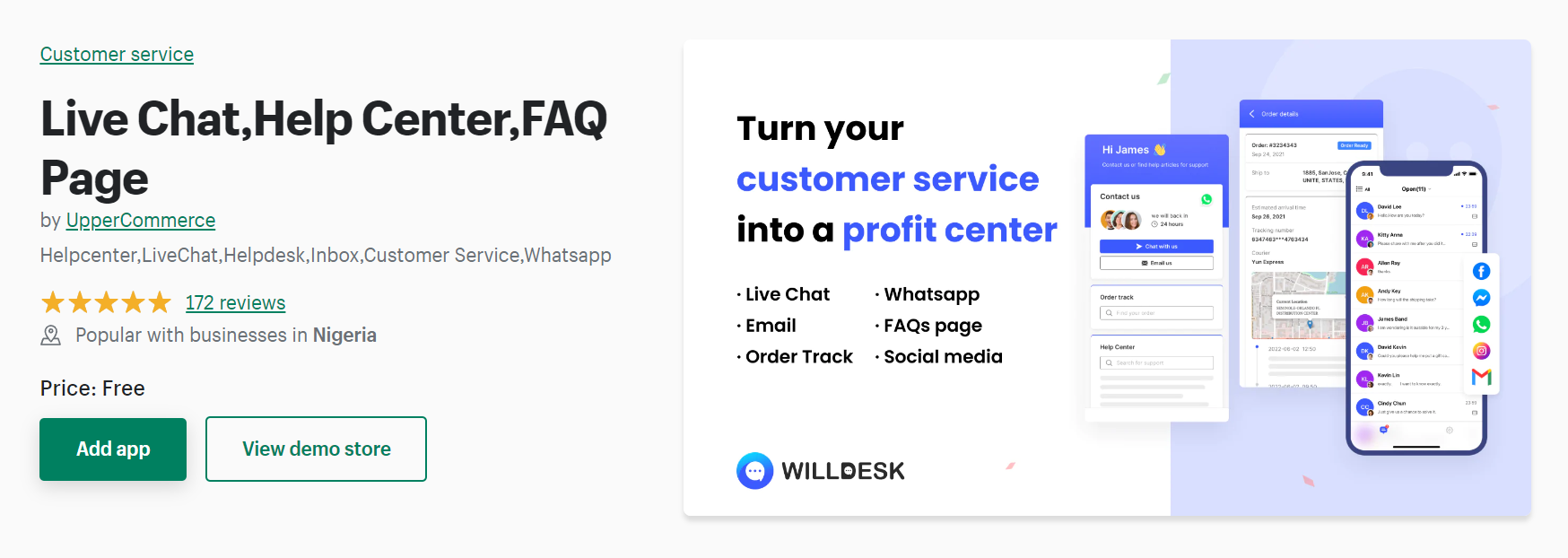 Willdesk Shopify app