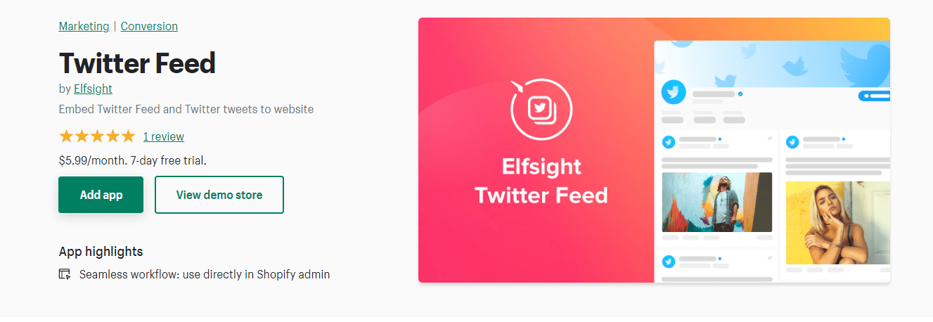 Best Shopify Twitter feed apps