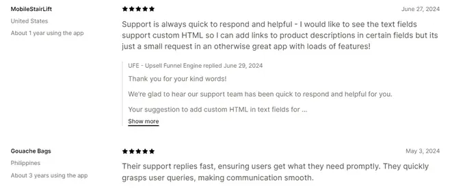 What customers say about UFE
