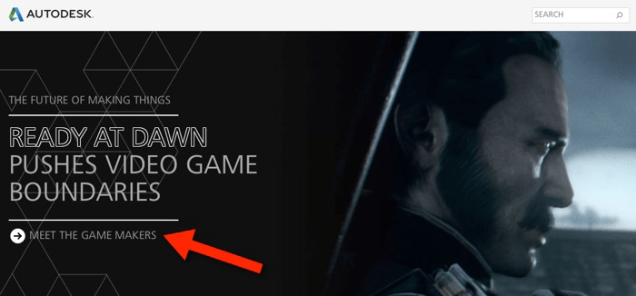 "Meet the makers" CTA from an Autodesk popup