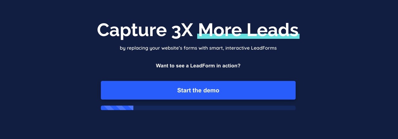 Leadformly homepage