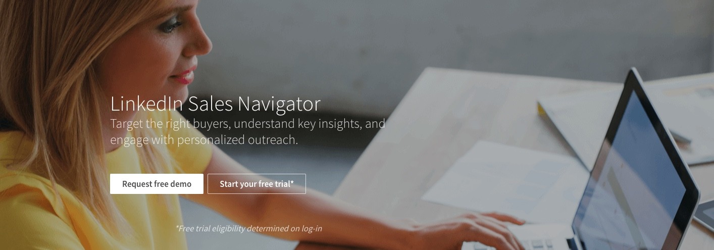 LinkedIn Sales Navigator domovskou stránku