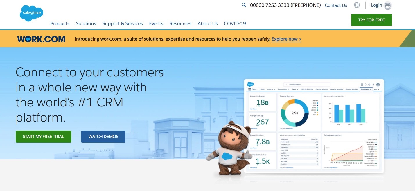 Salesforce homepage