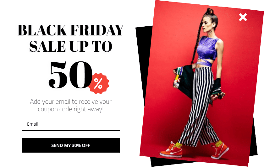 Black Friday Popup example