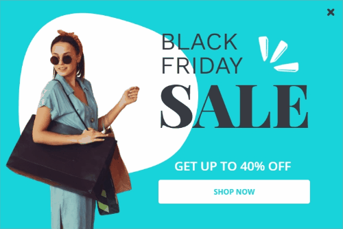 GIF popup template for black friday