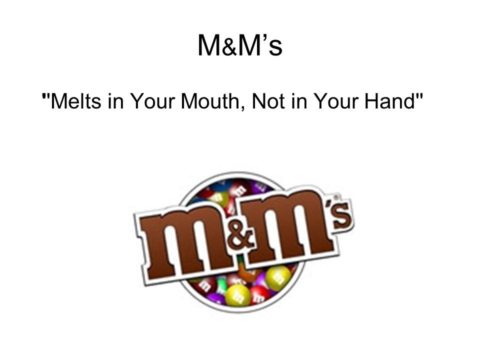 M&M tagline