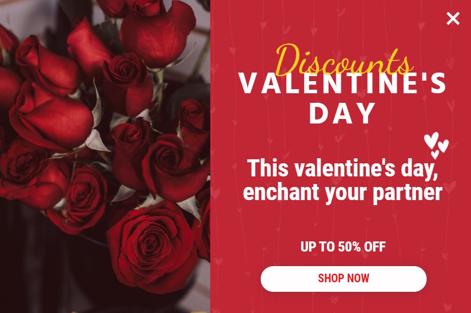 Valentine popup template