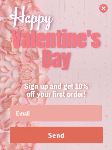 Valentine slide-in campaign template
