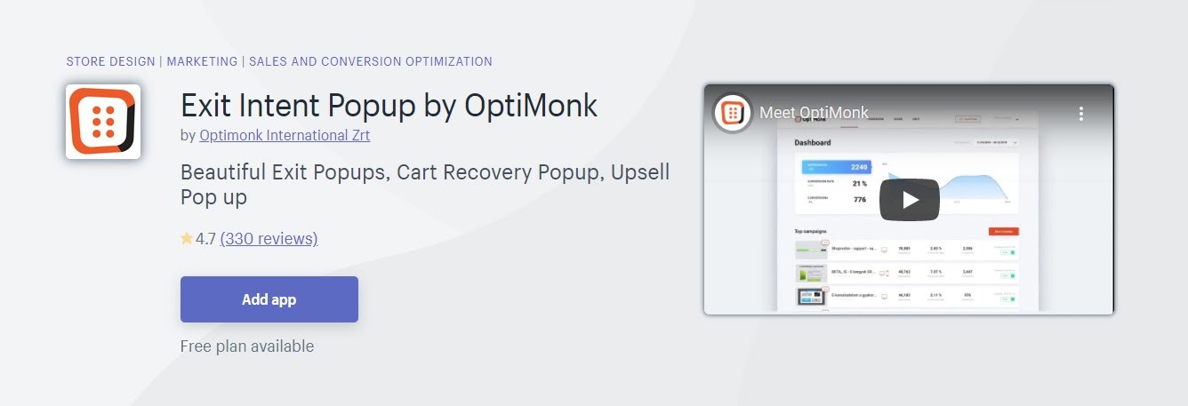 Shopify OptiMonk