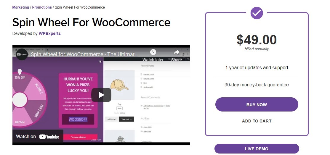 Spin-to-win lucky wheel woocommerce
