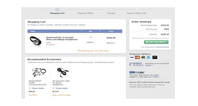 eCommerce checkout optimization