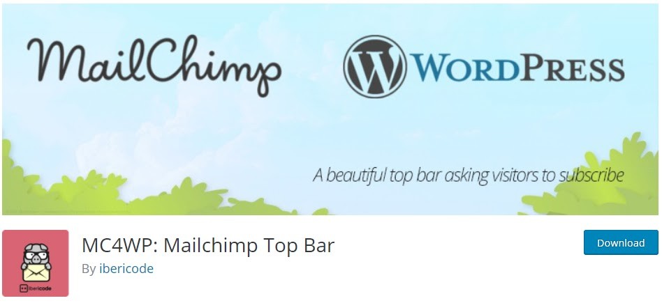 MailChimp Top Bar