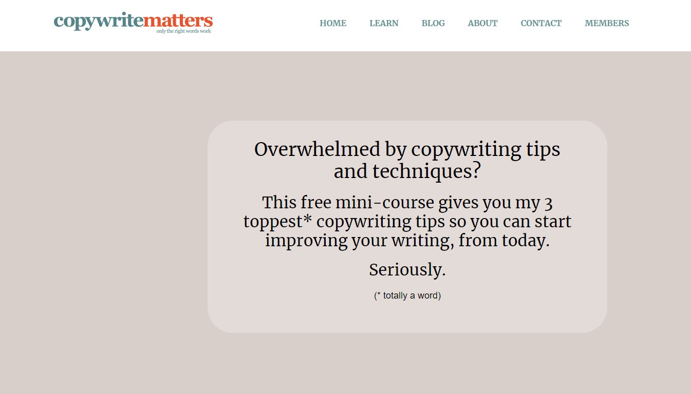 Mini copywriting course