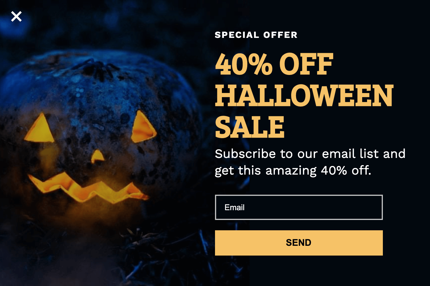 Halloween discount sales promotion template