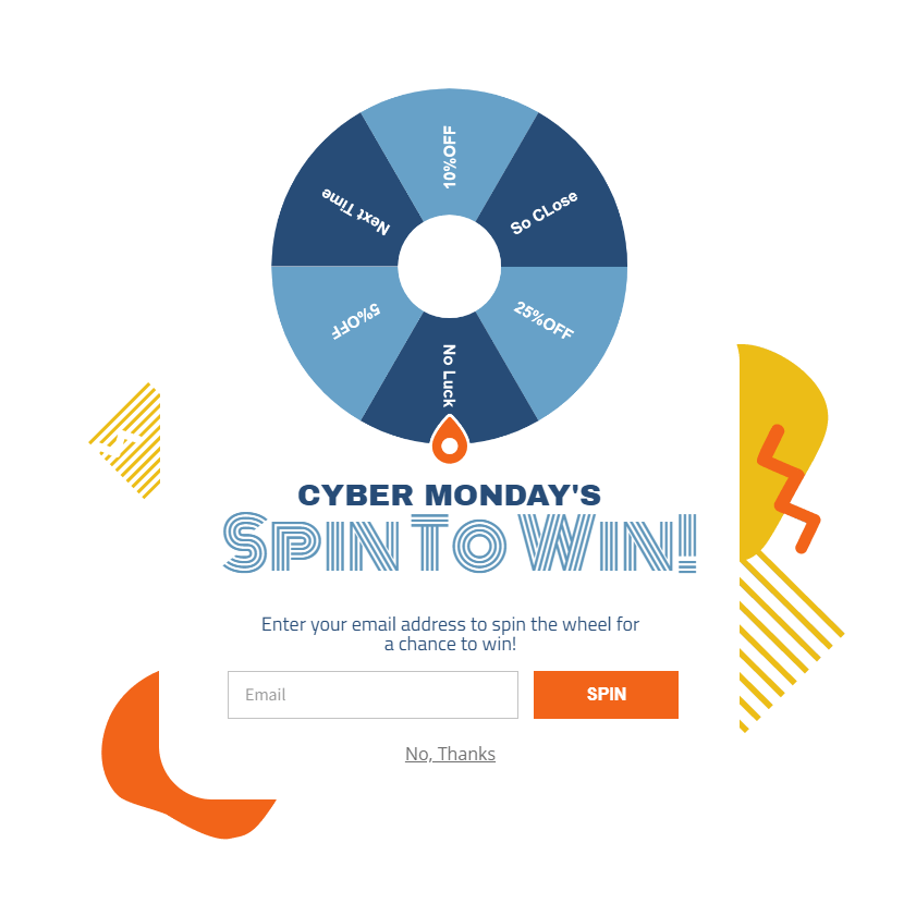 Spin to win cyber monday campaign template