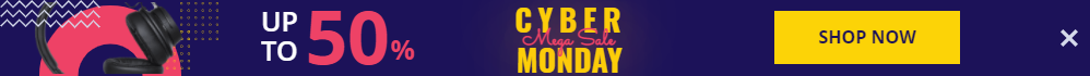 Floating bar cyber monday marketing template