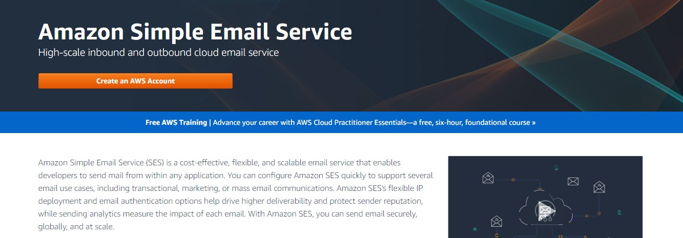 Amazon bulk email sending service