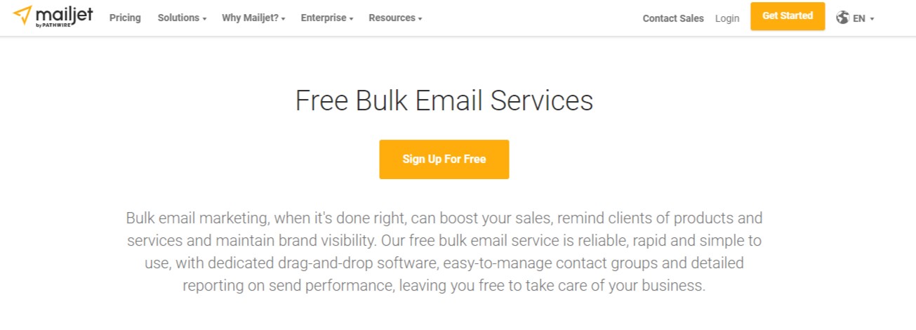 Bulk email sending service