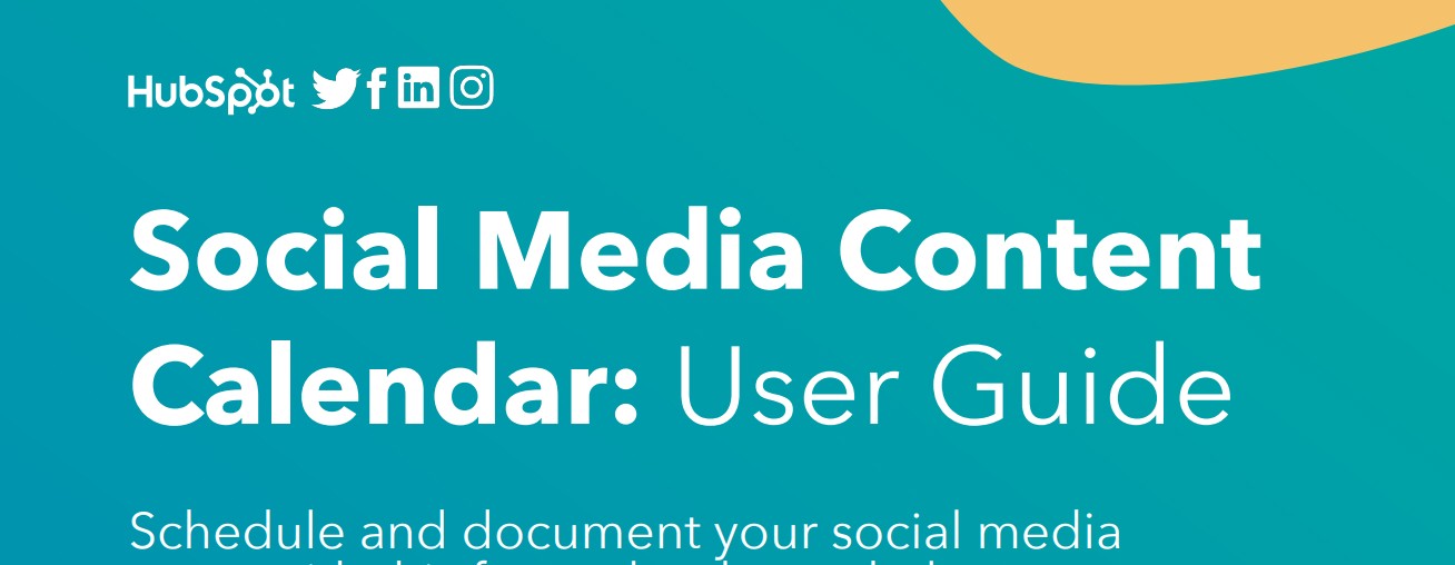 Social media calendar template