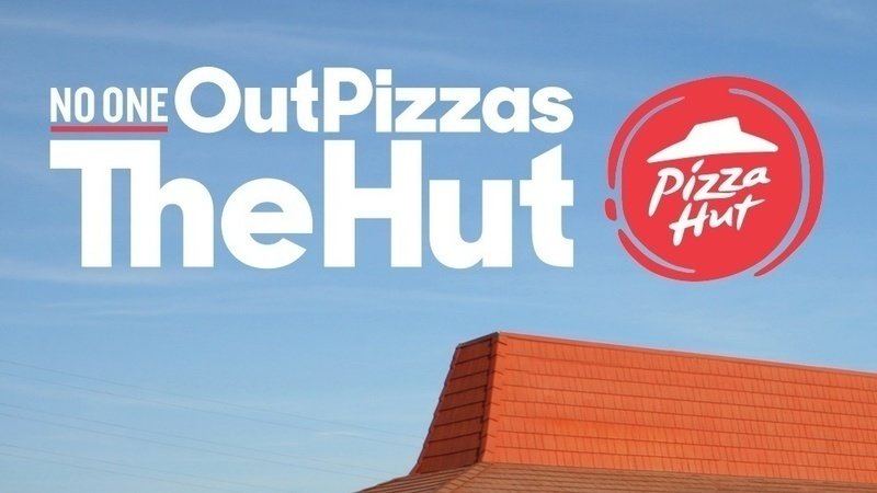 The hut pizza tagline