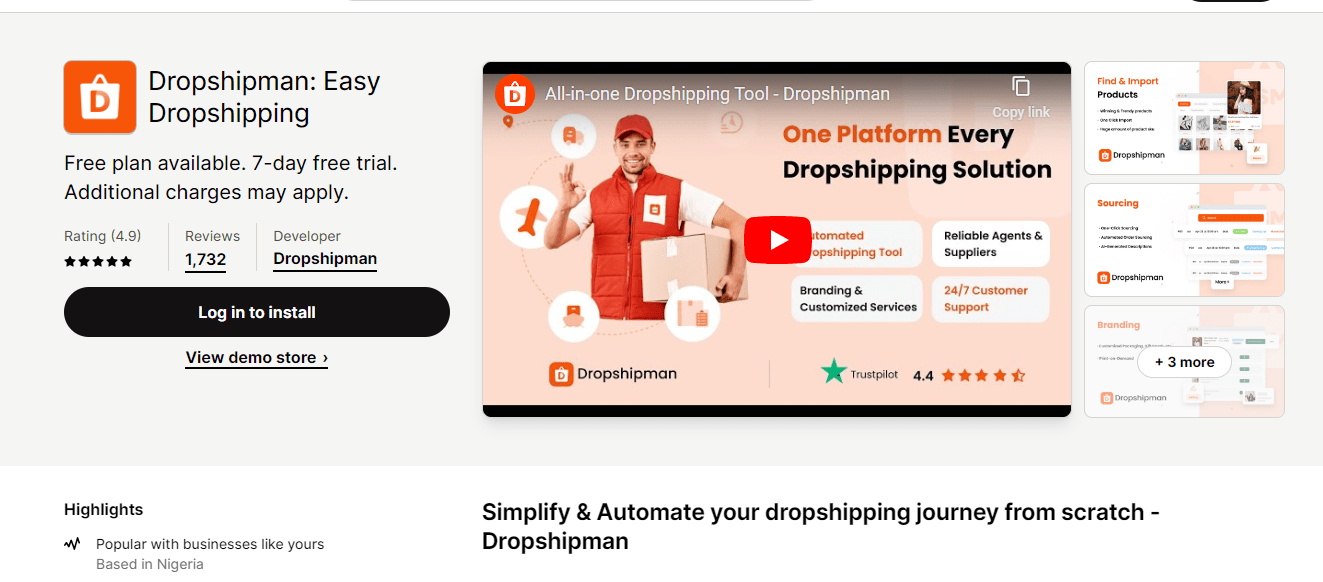 Dropshipman as one of the best Aliexpress dropshipping apps