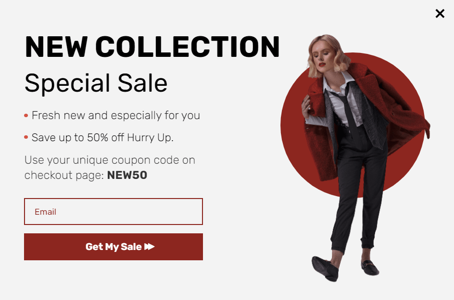 new collection popup