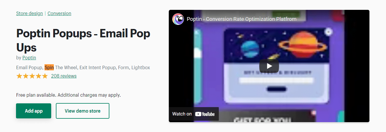 Poptin popup