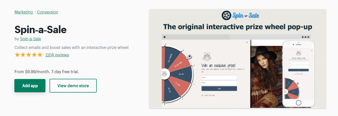 Infinite Apps  Ecwid: Discount Spin Wheel of Fortune (Spin to Win)