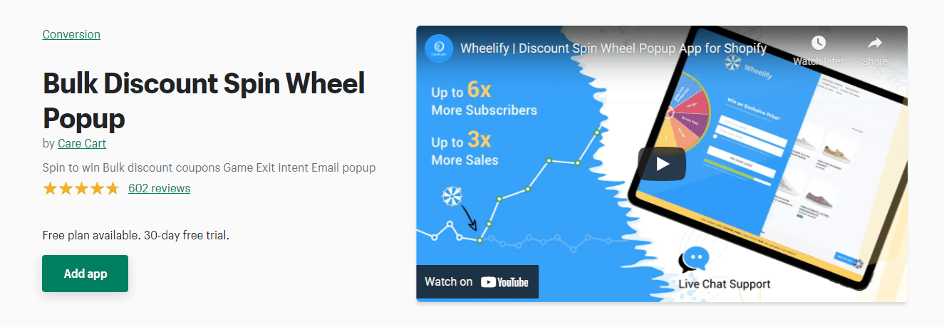 Wheelify: Discount Spin Wheel - Spin to win Bulk discount coupons