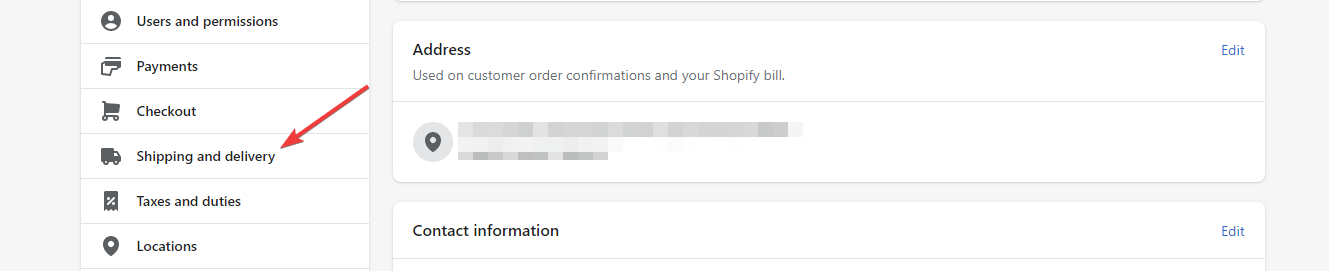 Shopify shipping and delivery