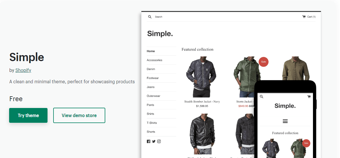 Simple Free Shopify theme