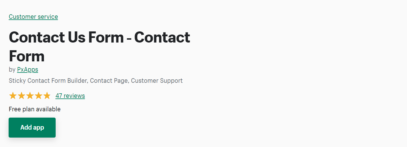 best contact form apps for Shopify