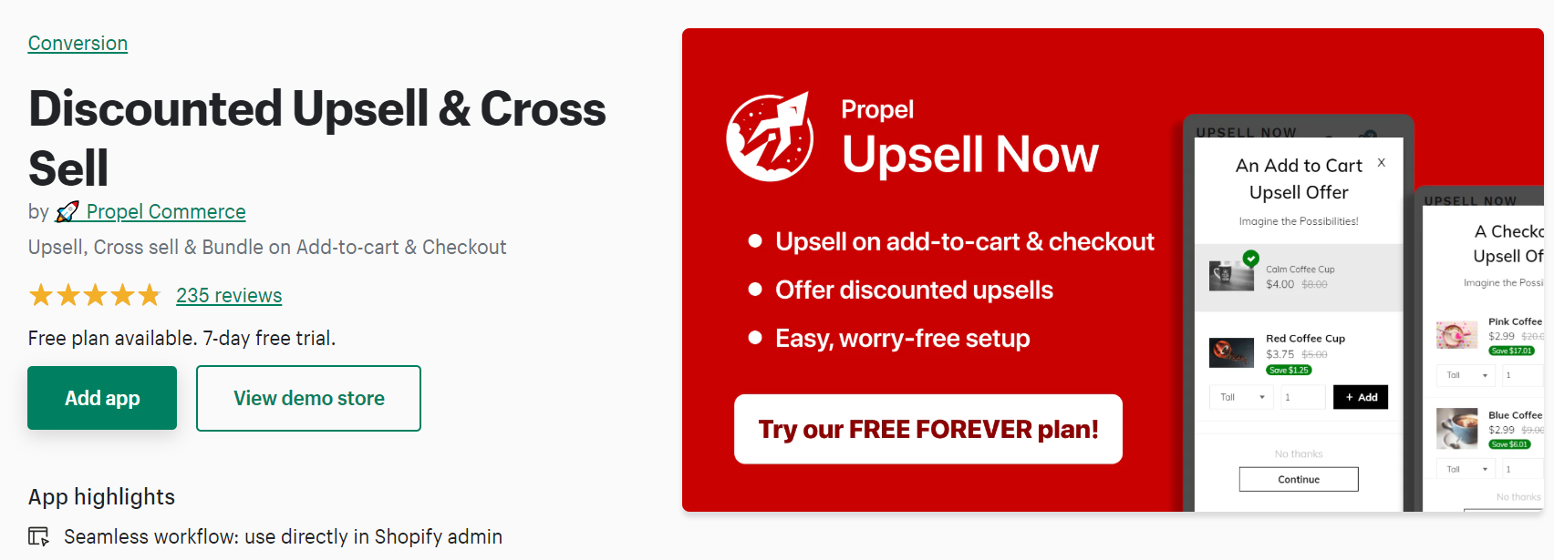Discounted upsell and cross-sell