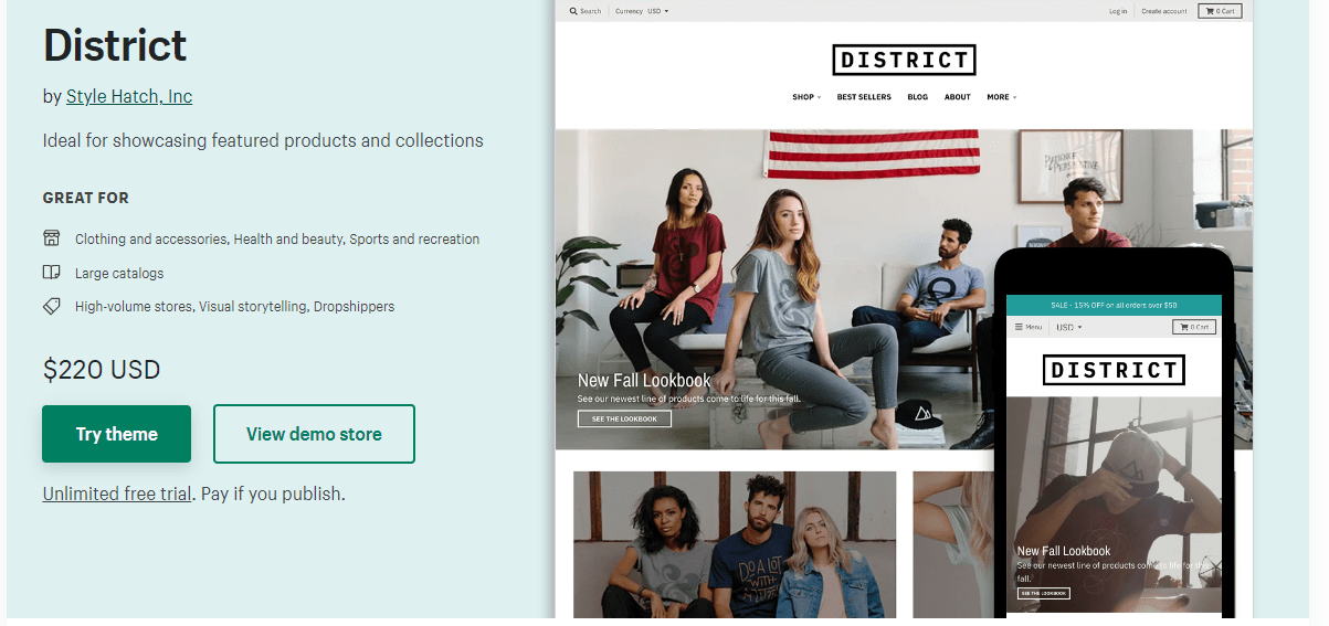 District Shopify theme