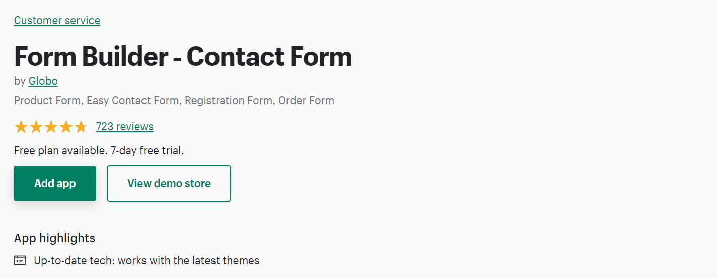 Form Builder Contact Form