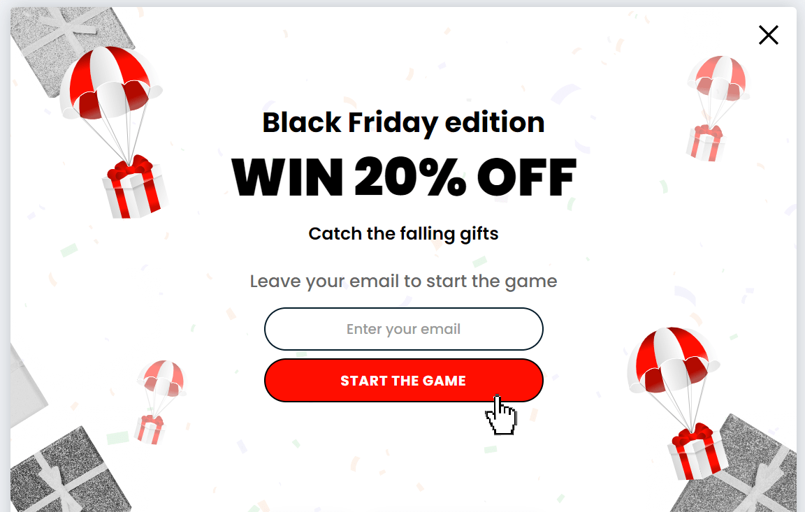 Black Friday Gamified Popup