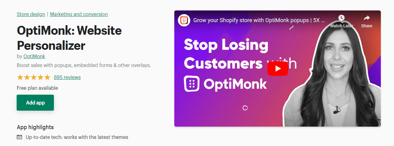 Optimonk Shopify Upsell Popup