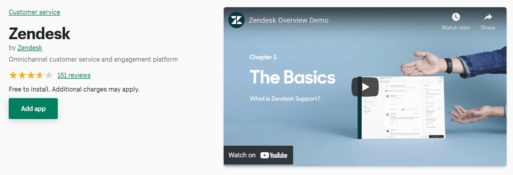 Zendesk customer support app